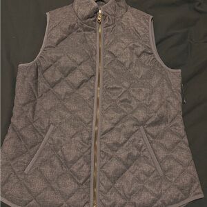 Women's Quilted Gray Vest